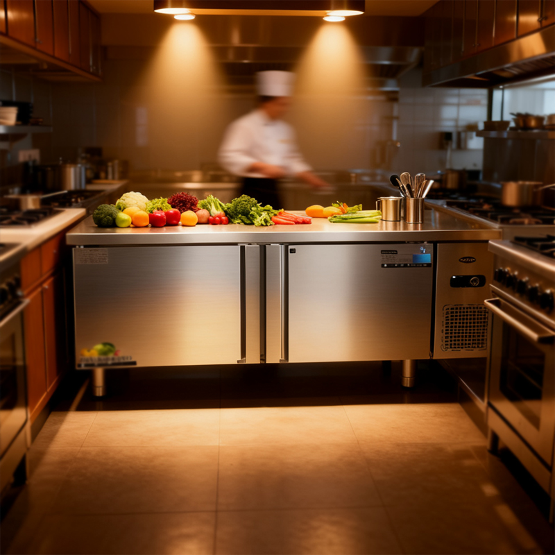 Stainless Steel Kitchen Refrigerated Cabinet_3