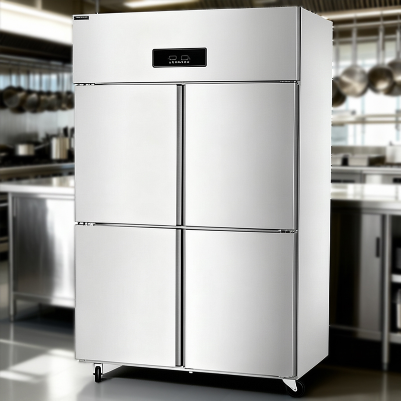 Stainless Steel Vertical Kitchen Refrigerated Cabinet_3