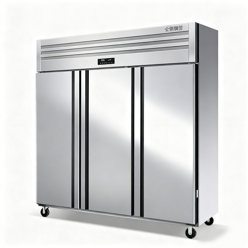 Stainless Steel Vertical Kitchen Refrigerated Cabinet_1