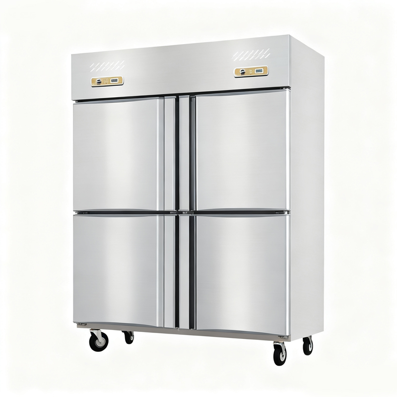 Stainless Steel Vertical Kitchen Refrigerated Cabinet_1