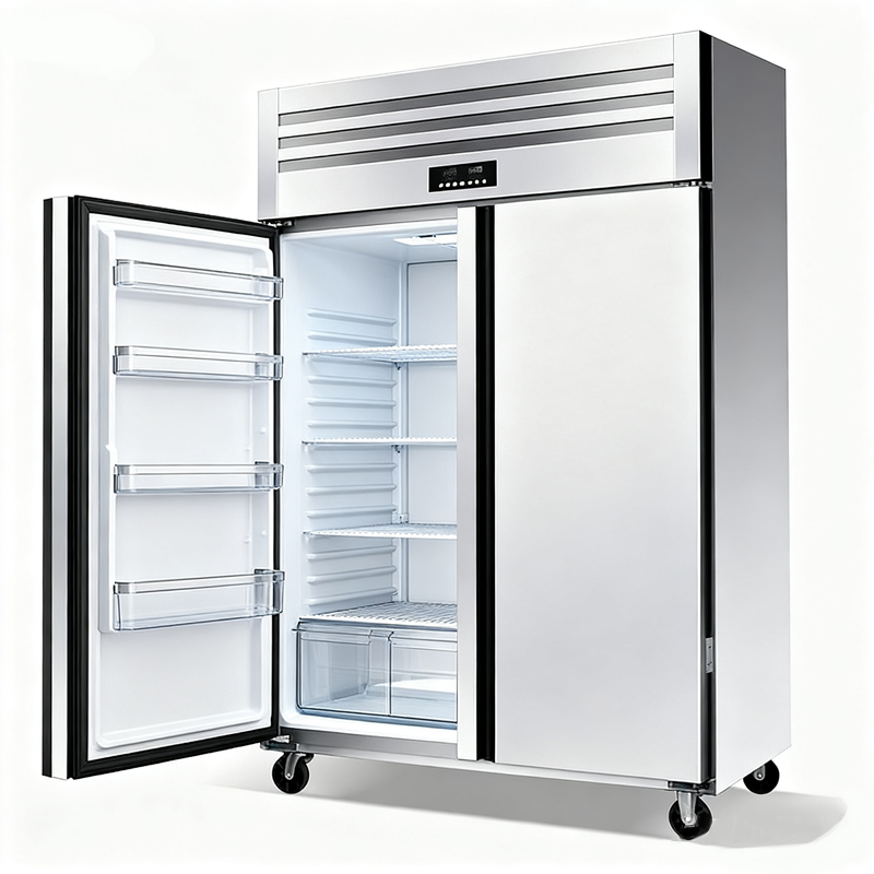 Stainless Steel Vertical Kitchen Refrigerated Cabinet_4