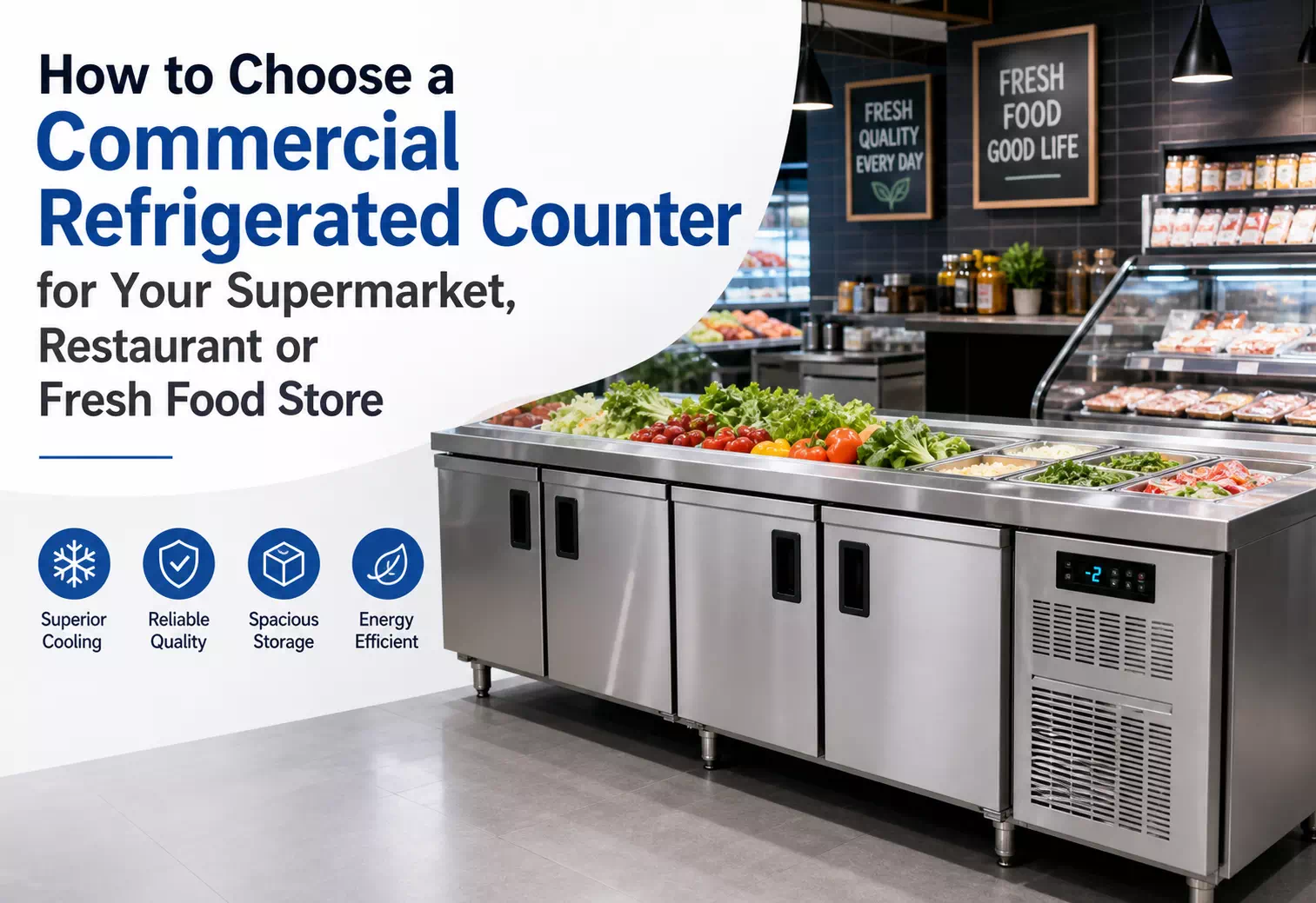 How to Choose a Commercial Refrigerated Counter for Your Supermarket, Restaurant or Fresh Food Store